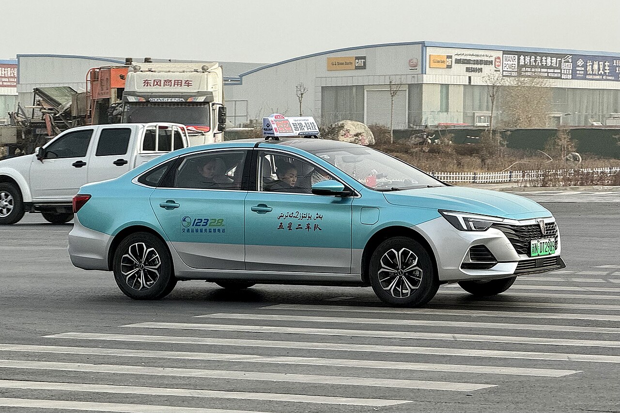 Такси на улице в Китае